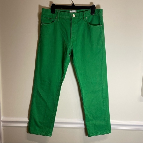 FRAME Le Slouch Jeans Grass Green Size 28 - Picture 6 of 11
